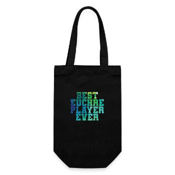 Best Euchre Player Ever Kartenspiel Spielkarten - Geschenkbeutel für Flaschen - Schwarz - Vorne