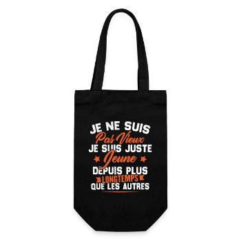 Je ne suis pas vieux je suis juste jeune - Sac à bouteille - noir - Devant
