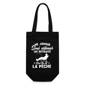 Ne Jamais Sous Estimer Un Retraité Pêcheur - Sac à bouteille - noir - Devant