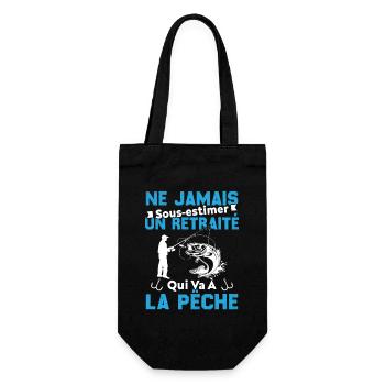Ne Jamais Sous Estimer Un Retraité Pêcheur - Sac à bouteille - noir - Devant