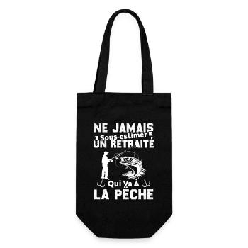 Ne Jamais Sous Estimer Un Retraité Pêcheur - Sac à bouteille - noir - Devant