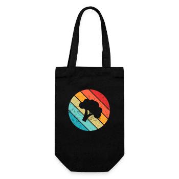 Broccoli Vegan Lover Retro Healthy Gift idea - Geschenkbeutel für Flaschen - Schwarz - Vorne