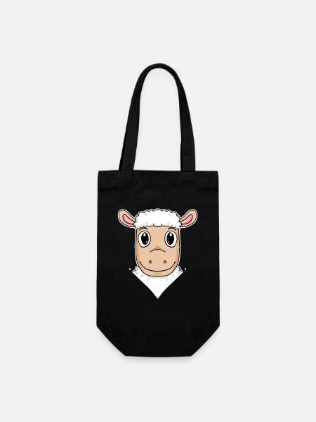 Schaf Illustration - Geschenkbeutel für Flaschen - Schwarz