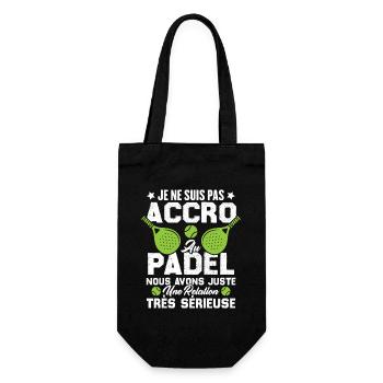 Pas accro au padel juste relation sérieuse - Sac à bouteille - noir - Devant