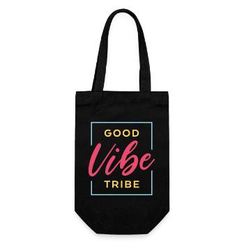 Gute Stimmung Tribe Colour - Geschenkbeutel für Flaschen - Schwarz - Vorne