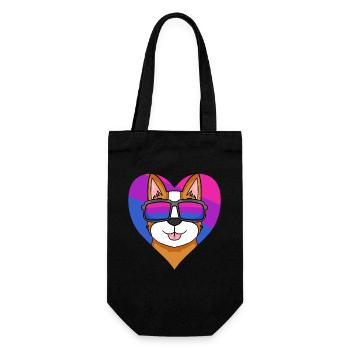 Bisexuel welsh Corgi Pembroke Dog Gift - Sac à bouteille - noir - Devant