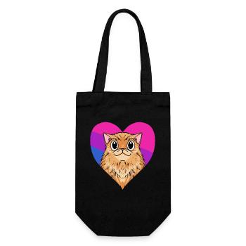 Bisexual Persian Cat Cat Gift - Gift Bag for Bottles - black - Front