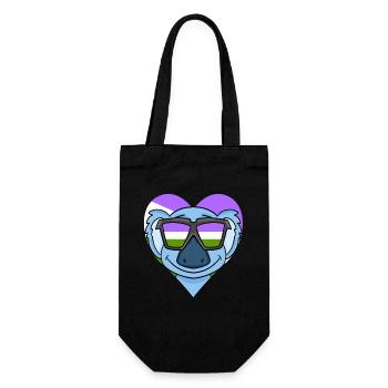 Genderqueer Koala - Sac à bouteille - noir - Devant