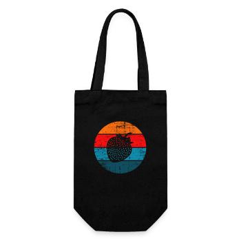 Strawberry Fruit Lover Retro Healthy Gift idea - Gift Bag for Bottles - black - Front