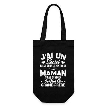 Secret Cadeau Annonce Grossesse Grand-Frère - Sac à bouteille - noir - Devant