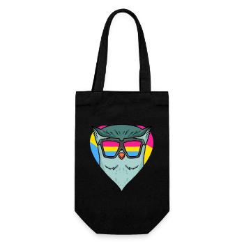 Pansexual Owl Gift - Gift Bag for Bottles - black - Front