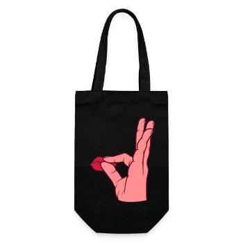 Louange Bouche Baiser Geste de la Main - Sac à bouteille - noir - Devant