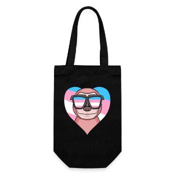 Transgender Transsexual Sloth Gift - Gift Bag for Bottles - black - Front