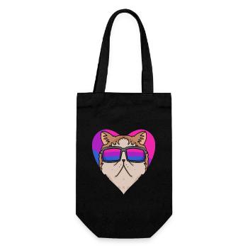 Bisexuell Exotische Kurzhaarkatze Katze Geschenk - Geschenkbeutel für Flaschen - Schwarz - Vorne