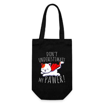 Les chats ne sous-estiment pas mon pawer Pun Cat - Sac à bouteille - noir - Devant