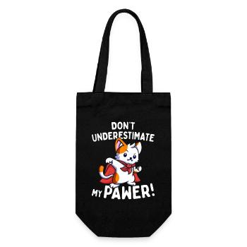Les chats ne sous-estiment pas mon pawer Pun Cat - Sac à bouteille - noir - Devant