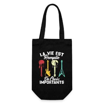 La vie est remplie de choix importants - Guitare - Sac à bouteille - noir - Devant