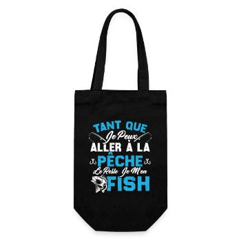 Si Je Peux Aller À La Pêche Le Reste Je M'en Fish - Sac à bouteille - noir - Devant