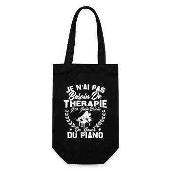 J'ai Juste Besoin De Jouer Du Piano Humour Cadeau - Sac à bouteille - noir - Devant