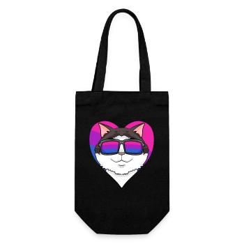 Bisexuell Ragdoll Katze - Ragdoll mit Brille - Geschenkbeutel für Flaschen - Schwarz - Vorne