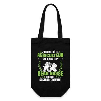 Agriculteur et Beau-gosse - Sac à bouteille - noir - Devant