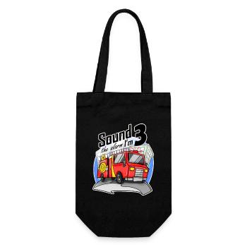 3 ans Jeune pompier camion voiture - Sac à bouteille - noir - Devant