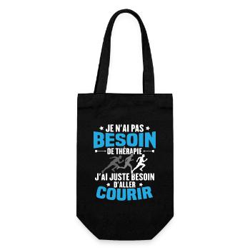 J'ai juste besoin d'aller courir - Humour cadeau - Sac à bouteille - noir - Devant