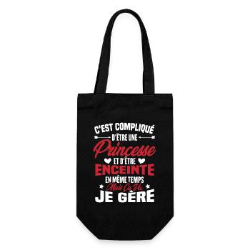C'est compliqué d'être une princesse et enceinte - Sac à bouteille - noir - Devant