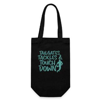 Tailgates Tackles and Touch Down America - Gift Bag for Bottles - black - Front