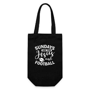 Sundays are for Jesus and Football America - Gift Bag for Bottles - black - Front