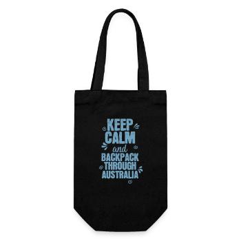 Restez calme et sac à dos à travers l’Australie - Sac à bouteille - noir - Devant