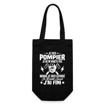 Je Suis Pompier, Humour Cadeau Pompier - Sac à bouteille - noir - Devant
