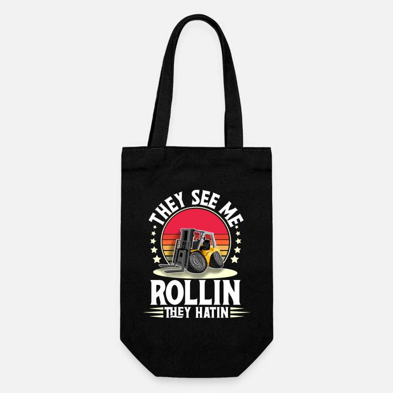 Carrello elevatore Driver Carrello elevatore Magazziniere - Sacchetto regalo per bottiglie - nero