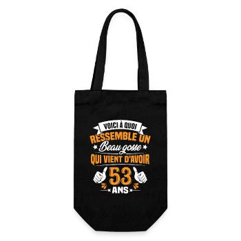 Voici à Quoi Ressemble Un Beau Gosse 53 ans Cadeau - Sac à bouteille - noir - Devant