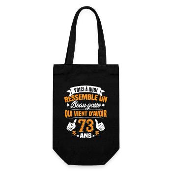 Voici à Quoi Ressemble Un Beau Gosse 73 ans Cadeau - Sac à bouteille - noir - Devant