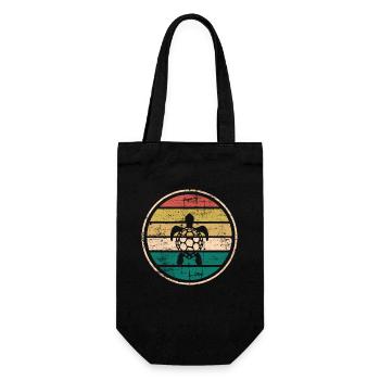 Turtle Retro Animal Sea Reptile Gift idea - Geschenkbeutel für Flaschen - Schwarz - Vorne