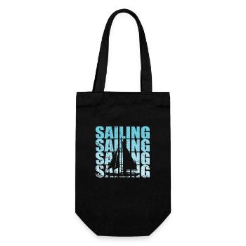 Sailing Segeln Boot Wassersport Hobby - Geschenkbeutel für Flaschen - Schwarz - Vorne