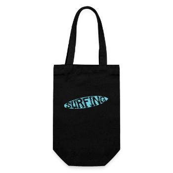 Surfing Surfboard Water Sports Surfing - Gift Bag for Bottles - black - Front