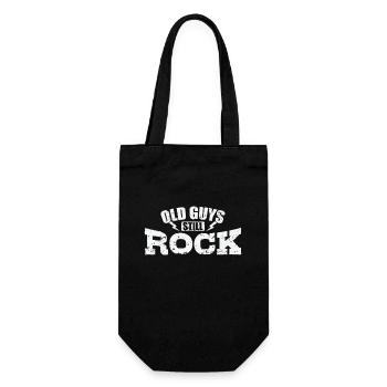 Old Guys still Rock Musikstil Genre Gitarre - Geschenkbeutel für Flaschen - Schwarz - Vorne