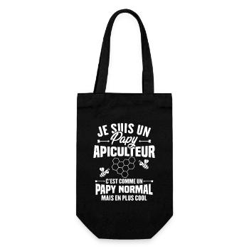 Je suis un papy Apiculteur et un papy normal - Sac à bouteille - noir - Devant