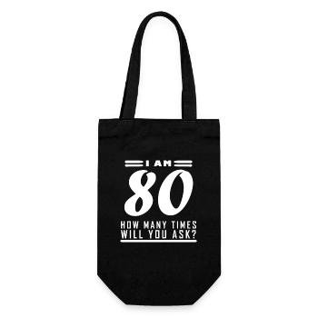 Je suis 80 - 80 cadeau d’anniversaire - Sac à bouteille - noir - Devant