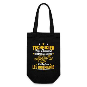Technicien une personne qui répare les erreurs - Sac à bouteille - noir - Devant