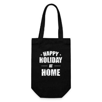 Happy Holiday at Home Holiday Leisure - Gift Bag for Bottles - black - Front