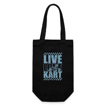 Live Love Kart Racing Go-kart Race Track - Gift Bag for Bottles - black - Front