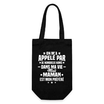Nom maman mon préféré, Humour cadeau pour maman - Sac à bouteille - noir - Devant