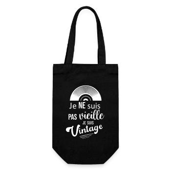 Je ne suis pas vieille, je suis vintage - Sac à bouteille - noir - Devant