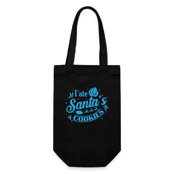 I ate Santa's Cookies Weihnachten Familie - Geschenkbeutel für Flaschen - Schwarz - Vorne