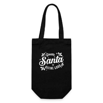Cher Père Noël Définir Bon Noël Noël - Sac à bouteille - noir - Devant