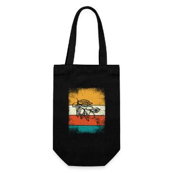 Huile d’olive Retro Vegetarian Idée cadeau - Sac à bouteille - noir - Devant