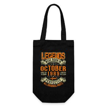 1989 Octobre Anniversaire Légende - Sac à bouteille - noir - Devant